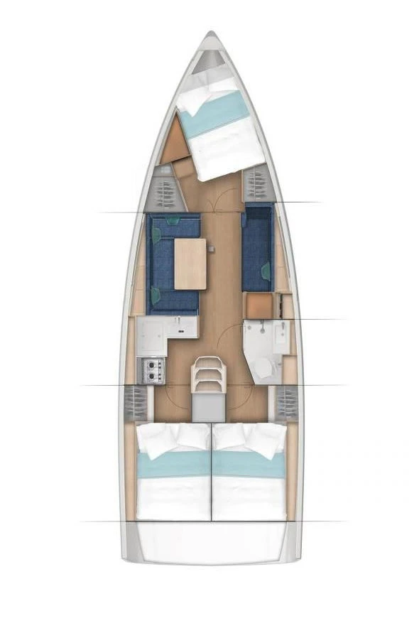 Kavinton cabin and deck layout plan