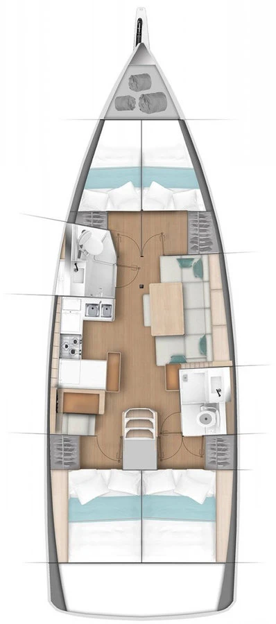 Uri – plan kabina i palube